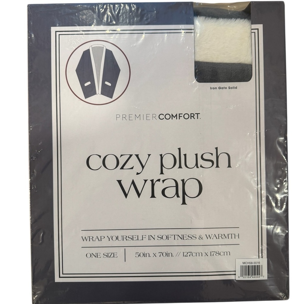 Premier Comfort Plush Wrap with Pockets Wearable Blanket NIB - Picture 2 of 2